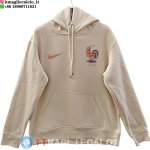 Felpa con Cappuccio Francia 2026 Bianco Giallo Felpa con Cappuccio Francia 2026 Bianco Giallo