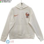 Felpa con Cappuccio Francia 2026 Bianco Felpa con Cappuccio Francia 2026 Bianco
